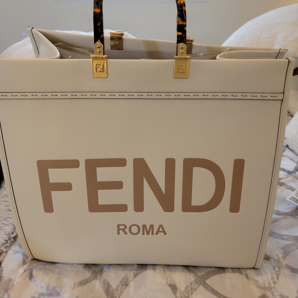 Fendi AaTan and Brown Logo Tote